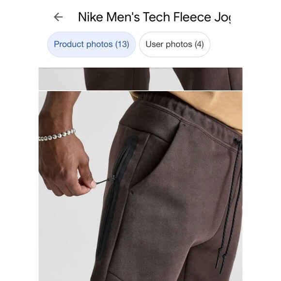 Nike Sweatpants Mens Size L Black Spec Tech Fleece Joggers Athleisure Slim Fit - Picture 5 of 16